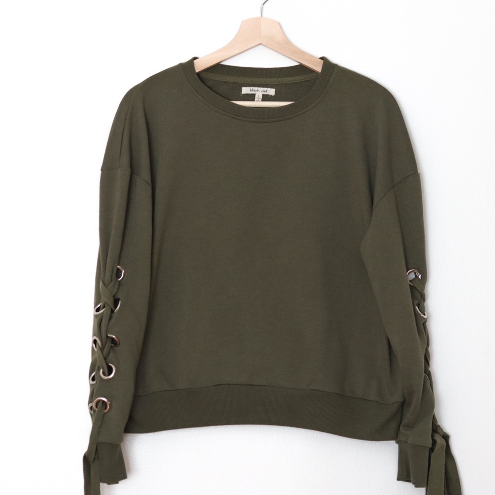 Bleuh Ciel Green Crewneck Sweater